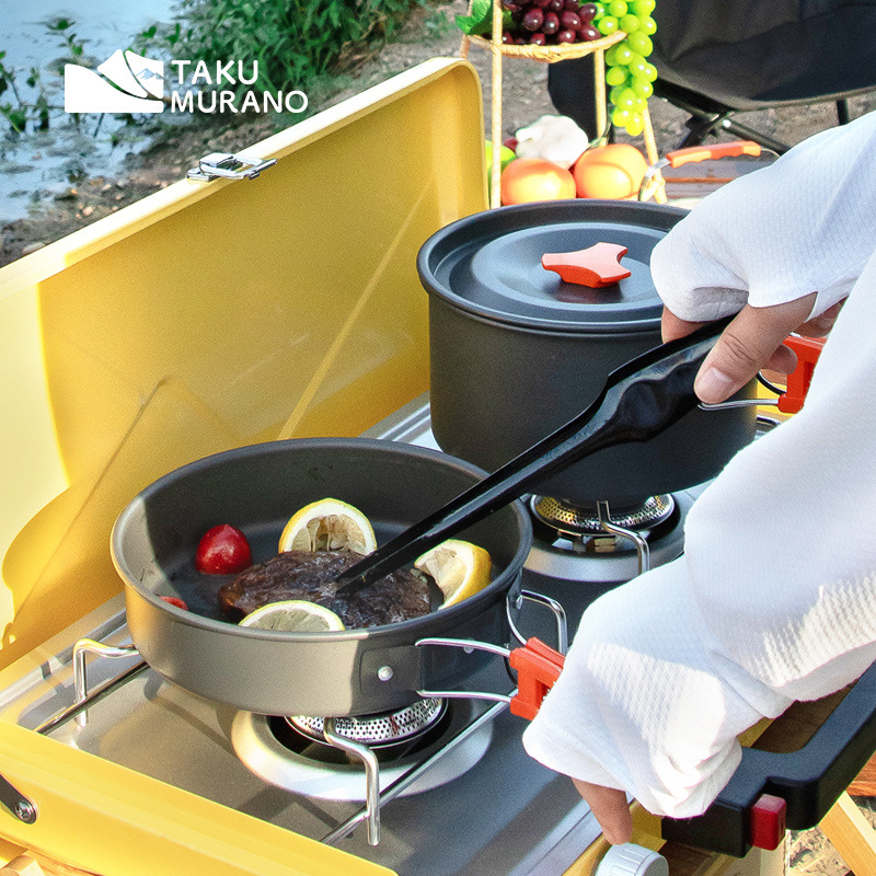 Camping Cookware Set Outdoor C - Camping Cooking Table With Storage ulasan dan harga