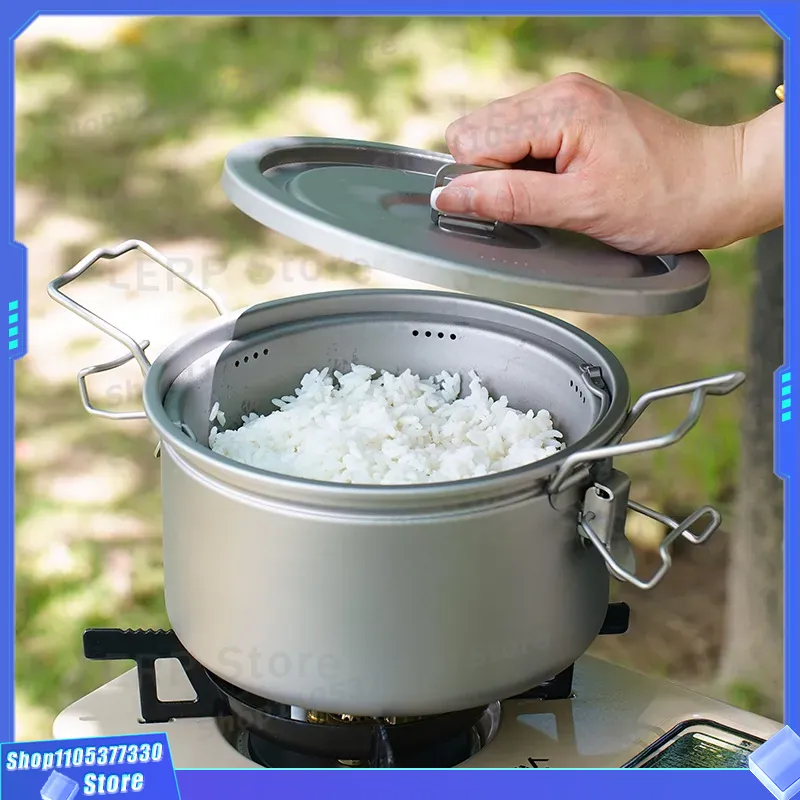 Pure Titanium Camping Pot Ligh - Camping Cooking Vessel ulasan dan harga