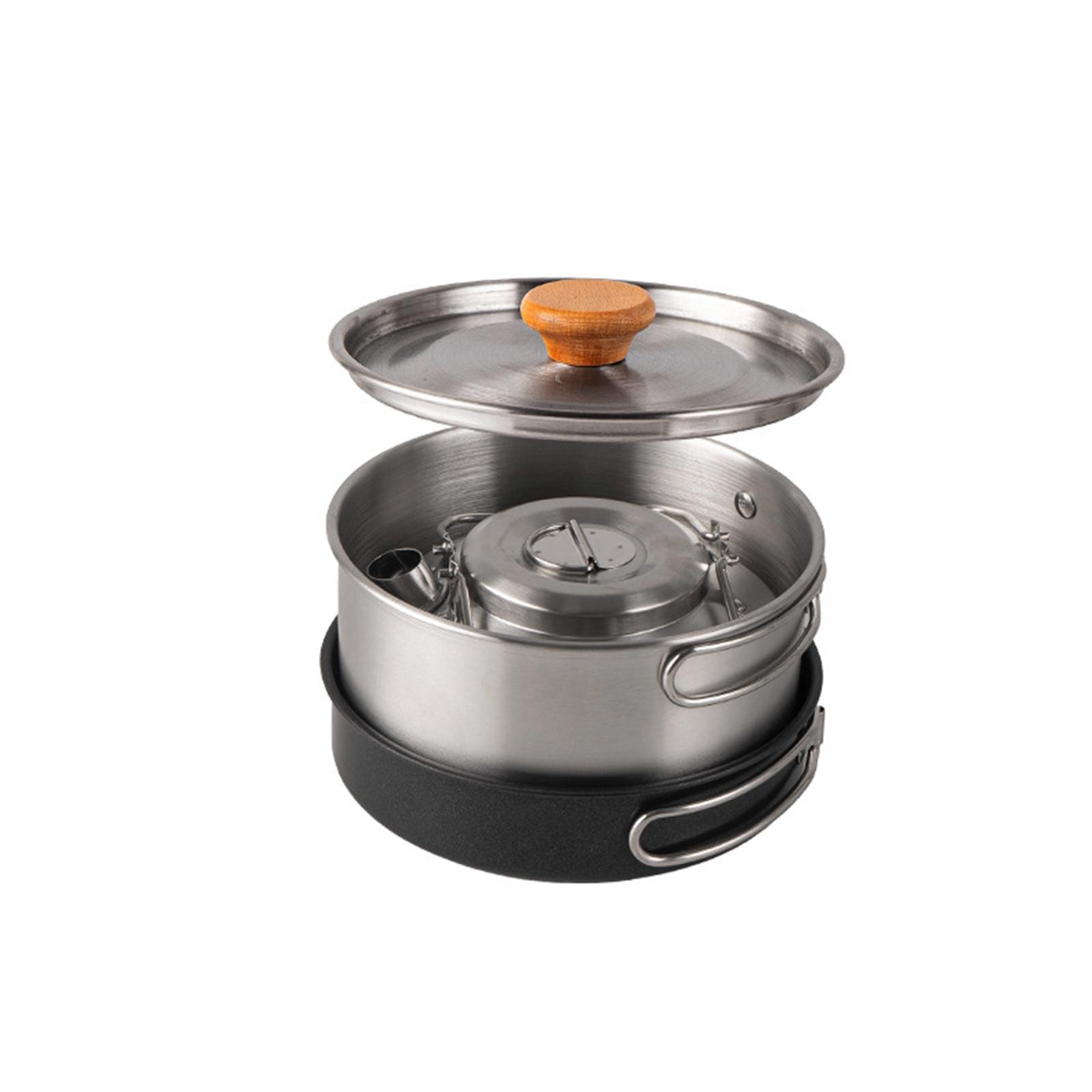 Camping Cookware Camping Cooki - Camping Cooking Set With Kettle ulasan dan harga