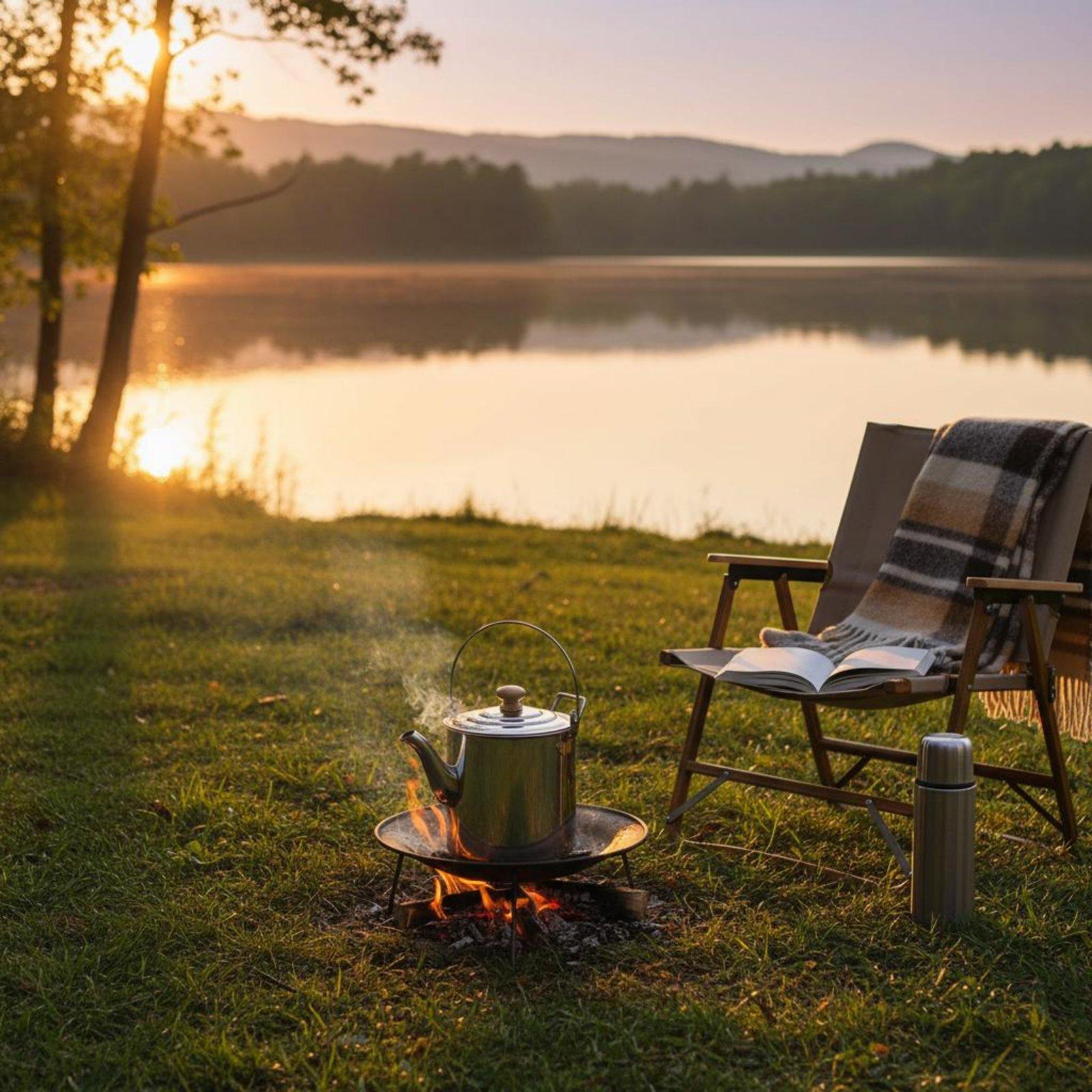 Portable Stainless Steel Outdo - Camping Cooking Set With Kettle ulasan dan harga