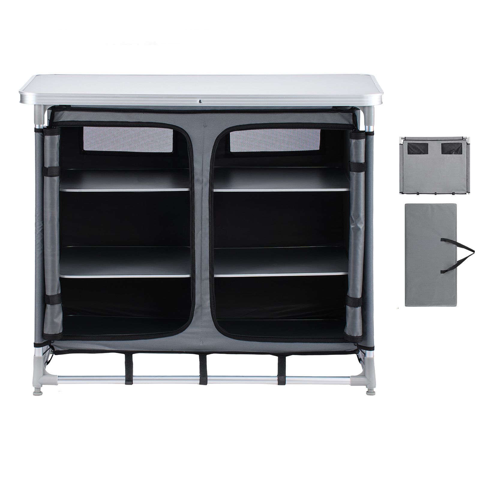 Camping Storage Cabinet, Outdo - Camping Cooking Table With Storage ulasan dan harga