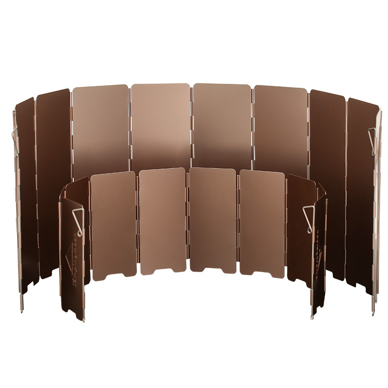 10 Plates Bronze-coloured Fold - Camping Cooking Windscreen ulasan dan harga