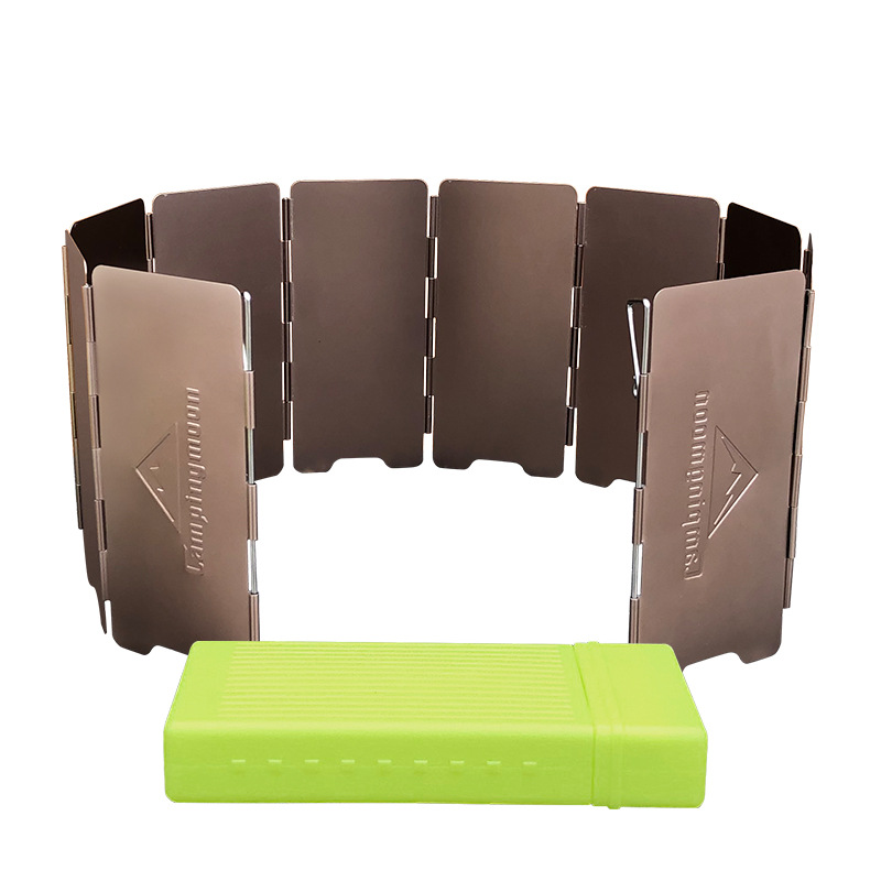 10 Plates Bronze-coloured Fold - Camping Cooking Windscreen ulasan dan harga
