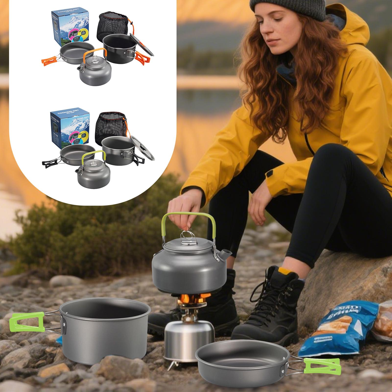 Camping Cookware Camping Cook  - Camping Cooking Set With Kettle ulasan dan harga