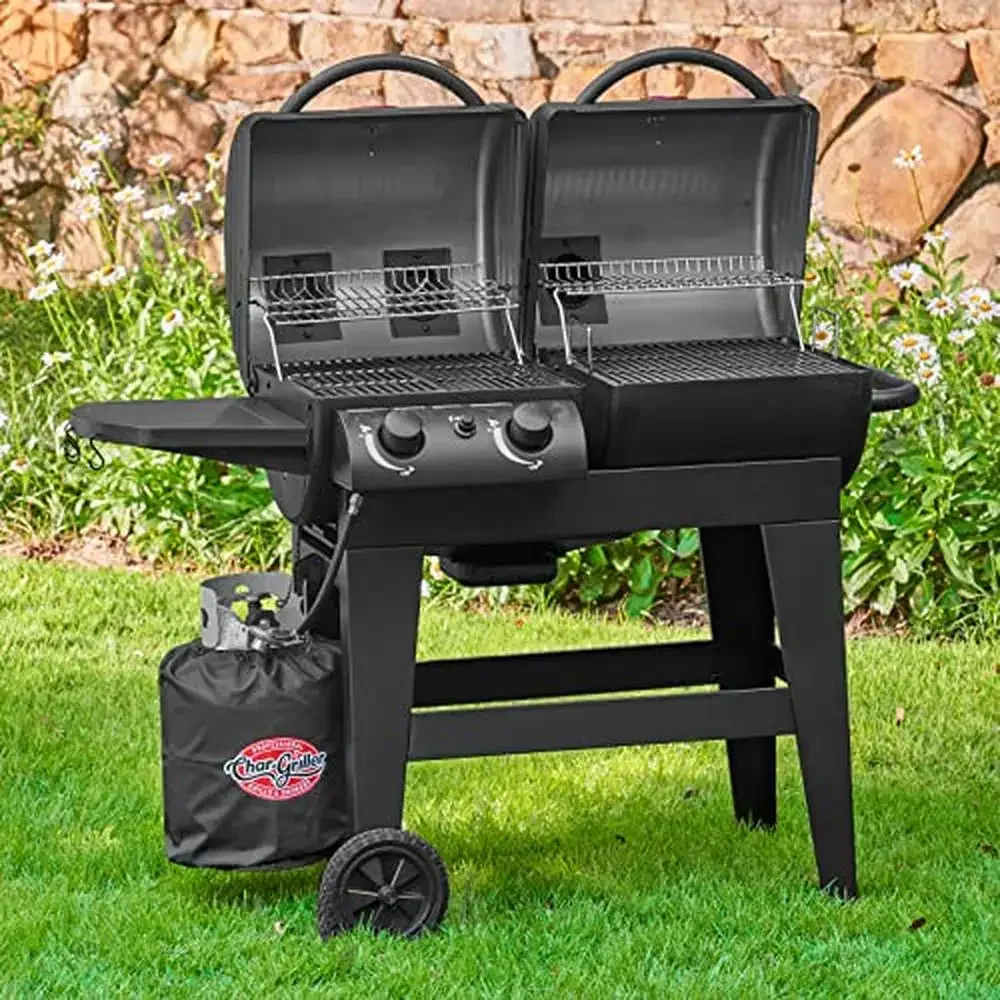 A 2-Burner Gas & Charcoal Gril - Charcoal Chimney Starter ulasan dan harga