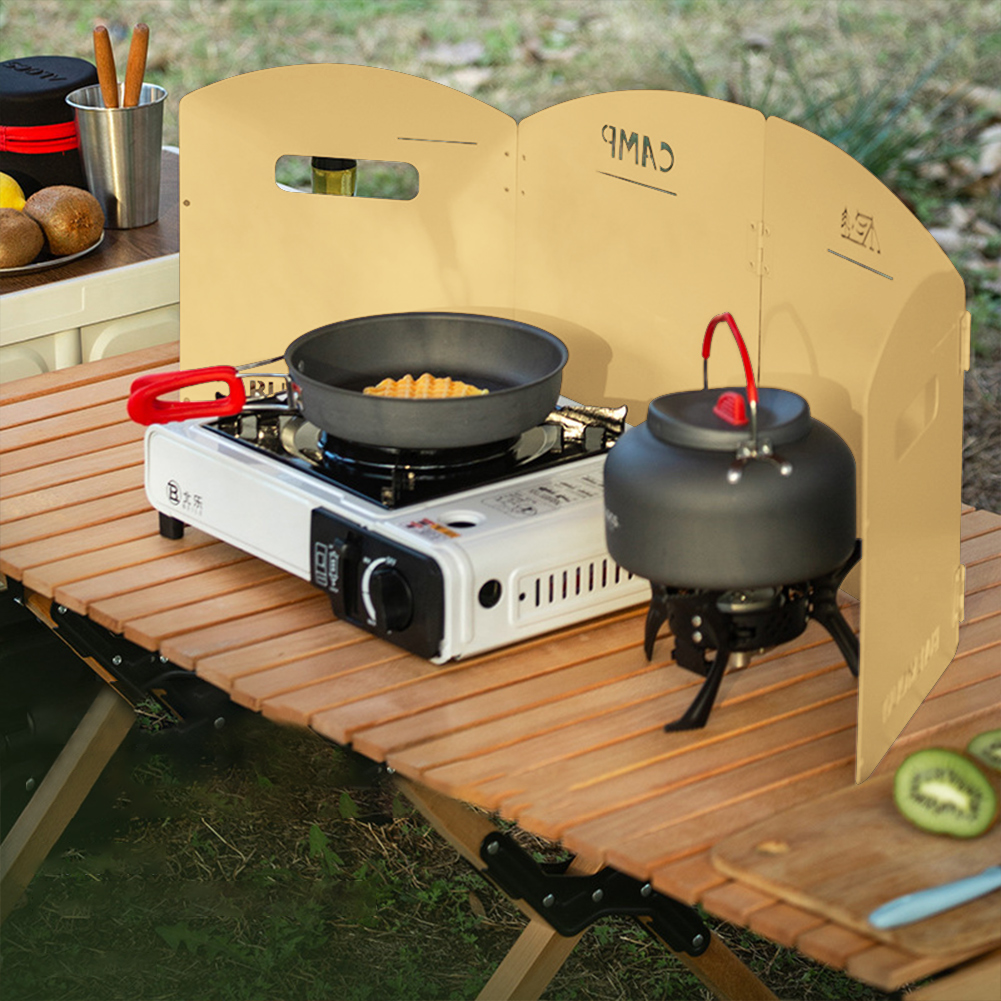 Foldable Camping Gas Stove Win - Camping Cooking Windscreen ulasan dan harga