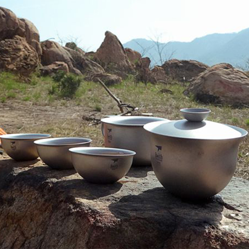 Keith Titanium Kung Fu Tea Set - Camping Cooking Set With Kettle ulasan dan harga