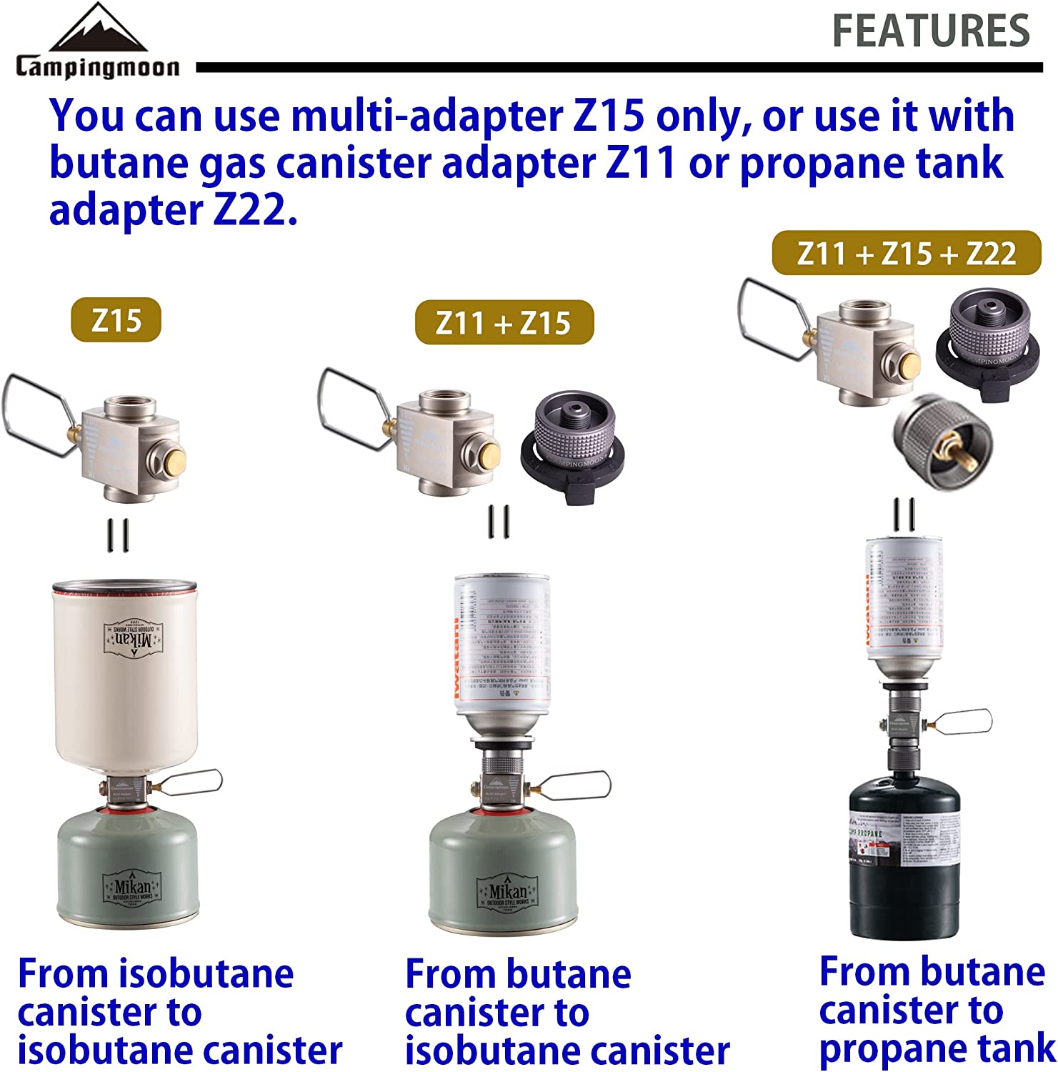 Gas Stove Adapter Gas Save wit - Camping Cooking Backpack ulasan dan harga