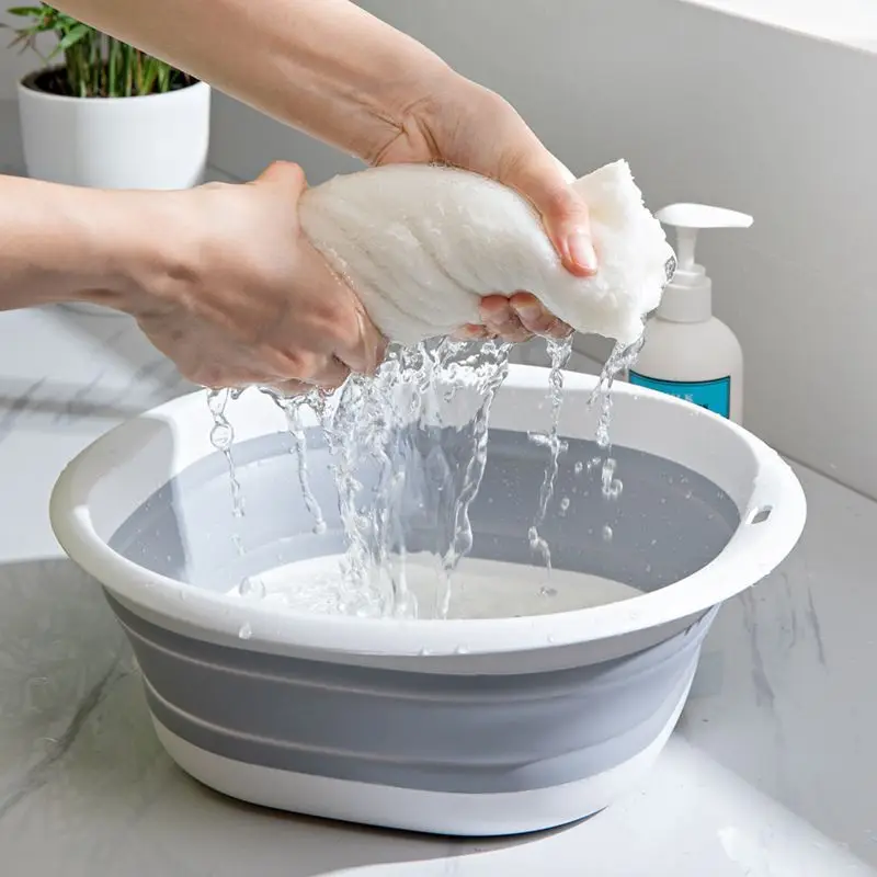 Plastic Wash Basin Folding Tub - Camping Cooking Dishes ulasan dan harga