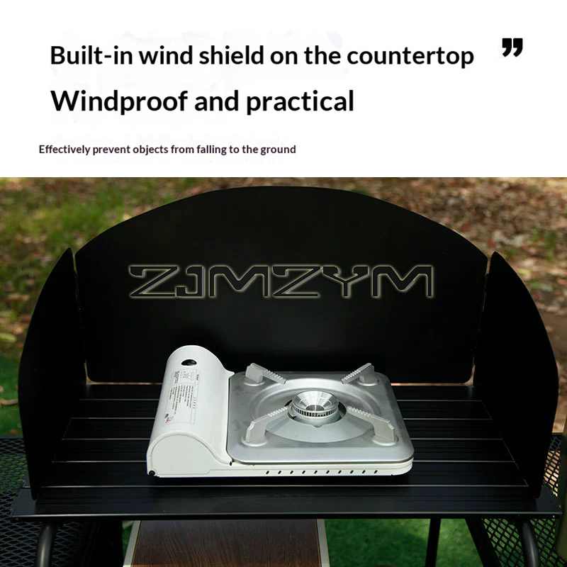 Outdoor Camping Folding Table, - Camping Cooking Table With Storage ulasan dan harga