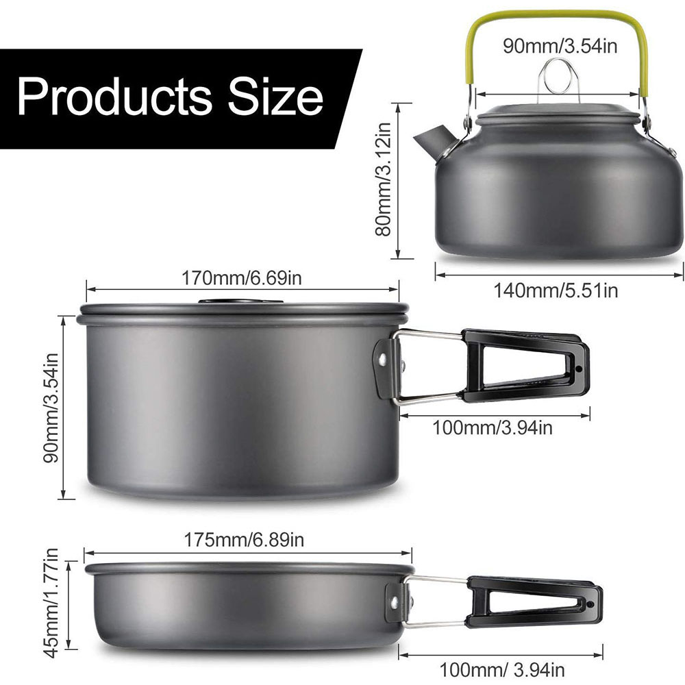 Outdoor Camping Cookware Set M - Camping Cooking Utensil Set ulasan dan harga