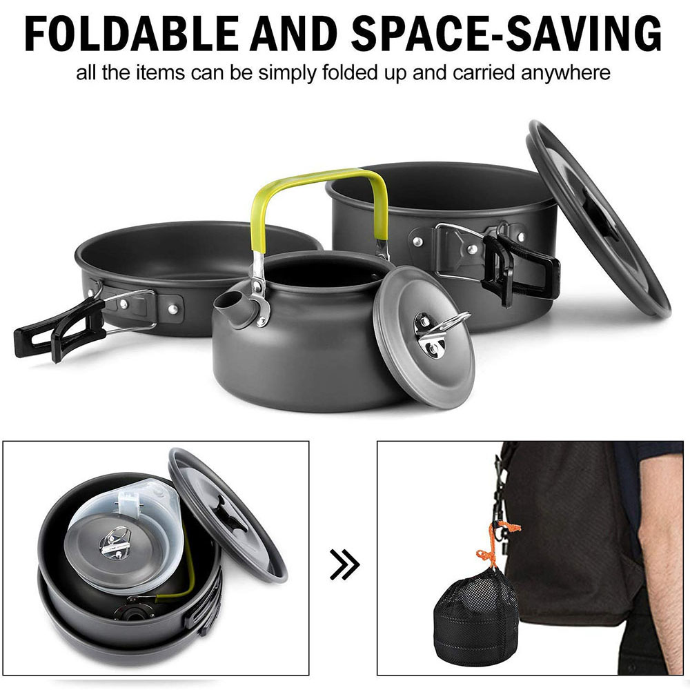 Outdoor Camping Cookware Set M - Camping Cooking Utensil Set ulasan dan harga