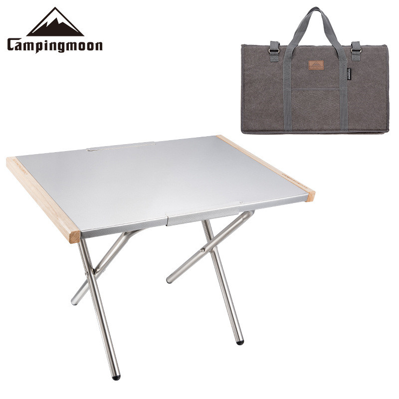 Outdoor Portable Stainless Ste - Camping Cooking Table With Storage ulasan dan harga