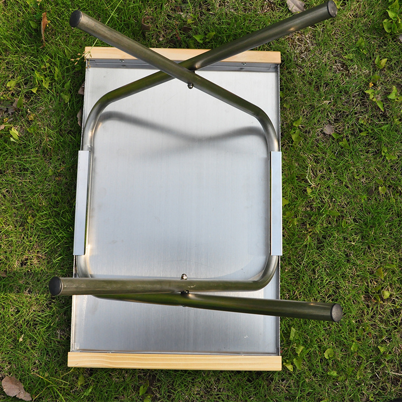 Outdoor Portable Stainless Ste - Camping Cooking Table With Storage ulasan dan harga