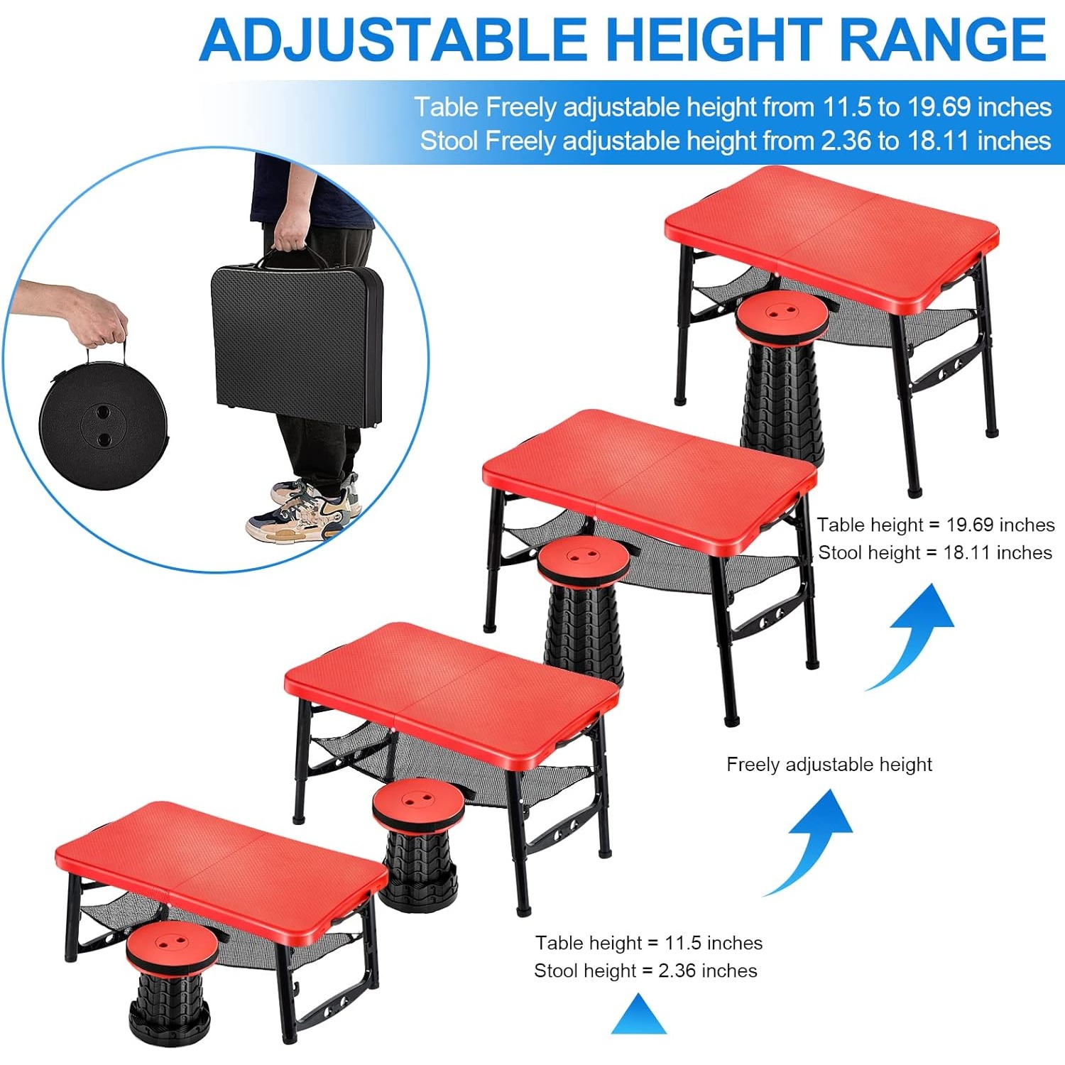 Retractable Folding Table & St - Camping Cooking Table Foldable ulasan dan harga